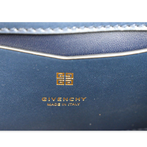 GIVENCHY x Chito Small 4G Graffiti Effect Canvas Leather Shoulder Bag Steel Blue