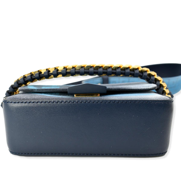 GIVENCHY x Chito Small 4G Graffiti Effect Canvas Leather Shoulder Bag Steel Blue