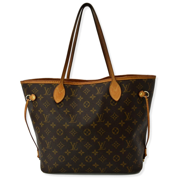 LOUIS VUITTON Neverfull MM Monogram Canvas Shoulder Bag Brown