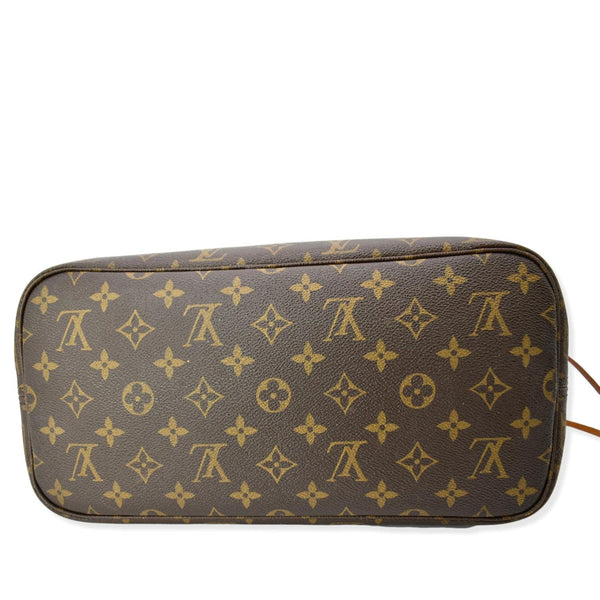 LOUIS VUITTON Neverfull MM Monogram Canvas Shoulder Bag Brown