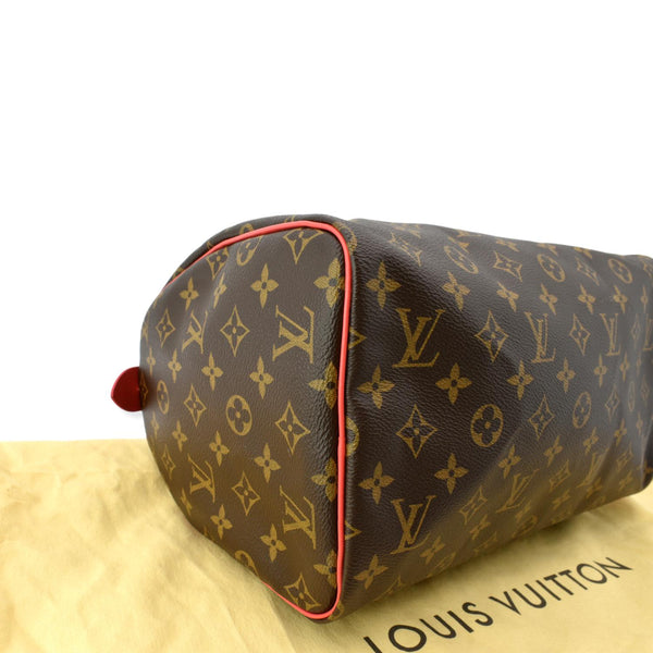LOUIS VUITTON Totem Speedy 30 Monogram Canvas Satchel Bag Brown