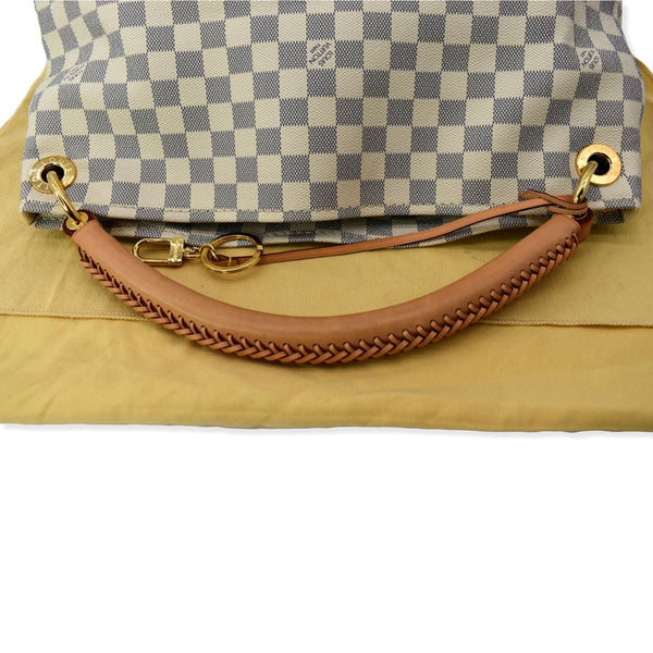 LOUIS VUITTON Artsy MM Damier Azur Hobo Bag White