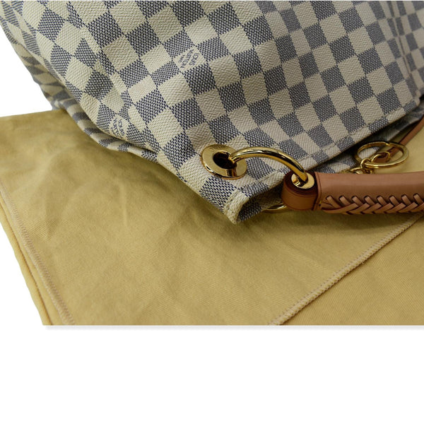 LOUIS VUITTON Artsy MM Damier Azur Hobo Bag White