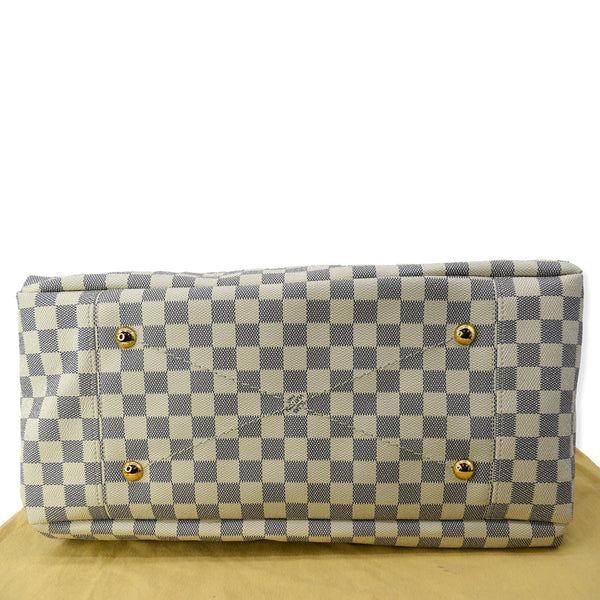 LOUIS VUITTON Artsy MM Damier Azur Hobo Bag White