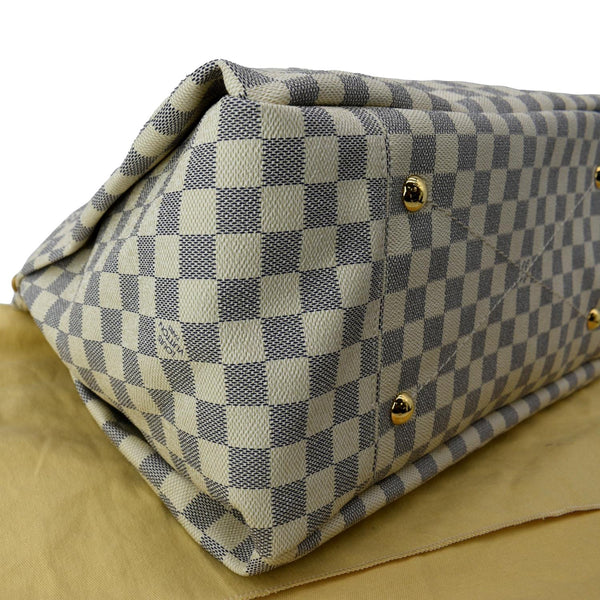 LOUIS VUITTON Artsy MM Damier Azur Hobo Bag White