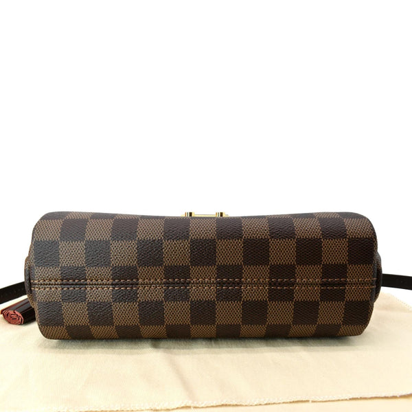 LOUIS VUITTON Croisette Damier Ebene Crossbody Bag Brown