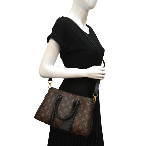 LOUIS VUITTON Soufflot BB Monogram Canvas Shoulder Crossbody Bag Black