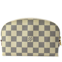 LOUIS VUITTON  Damier Azur Cosmetic Pouch White