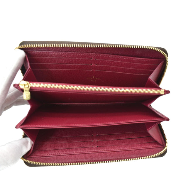 LOUIS VUITTON Zip Around Monogram Canvas Wallet Brown