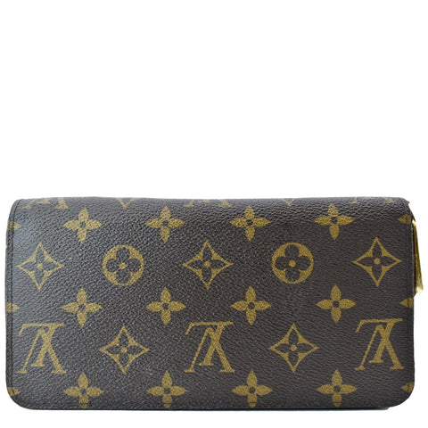 LOUIS VUITTON Zip Around Monogram Canvas Wallet Brown