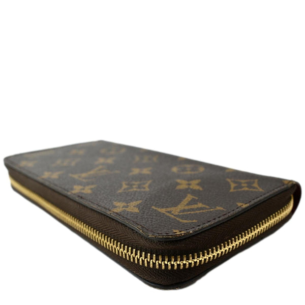 LOUIS VUITTON Zip Around Monogram Canvas Wallet Brown