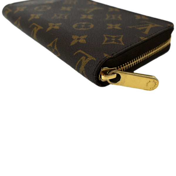 LOUIS VUITTON Zip Around Monogram Canvas Wallet Brown