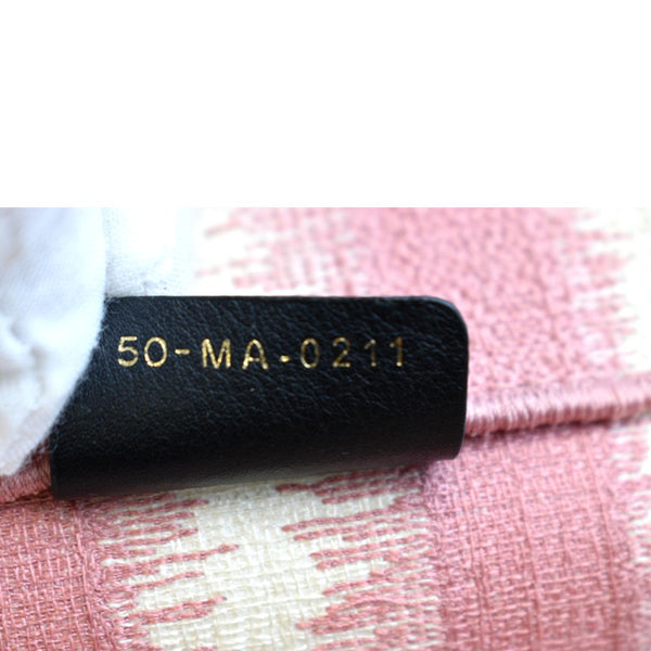 CHRISTIAN DIOR Book Stripe Embroidered Canvas Tote Bag Pink
