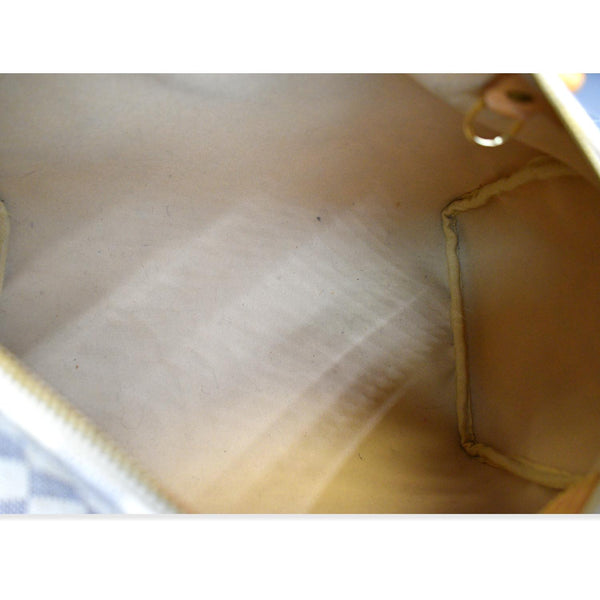 LOUIS VUITTON Speedy 30 Damier Azur Satchel Bag White