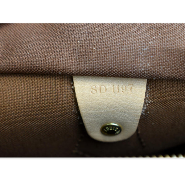 LOUIS VUITTON Speedy 30 Monogram Canvas Satchel Bag Brown