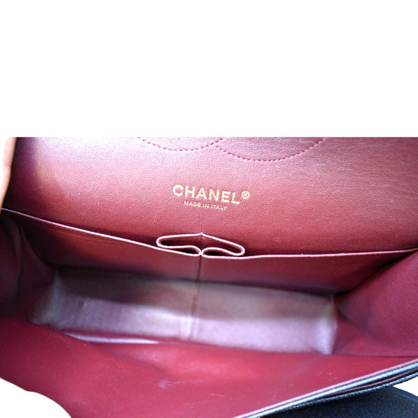 CHANEL Classic Jumbo Double Flap Caviar Leather Shoulder Bag Black