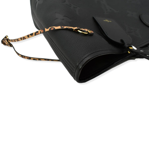 LOUIS VUITTON Neverfull MM Wild At Heart Monogram Giant Tote Bag Black