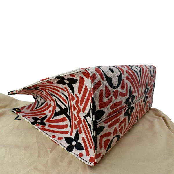 LOUIS VUITTON Onthego GM Crafty Monogram Giant Canvas Shoulder Bag Red - Hot Deals