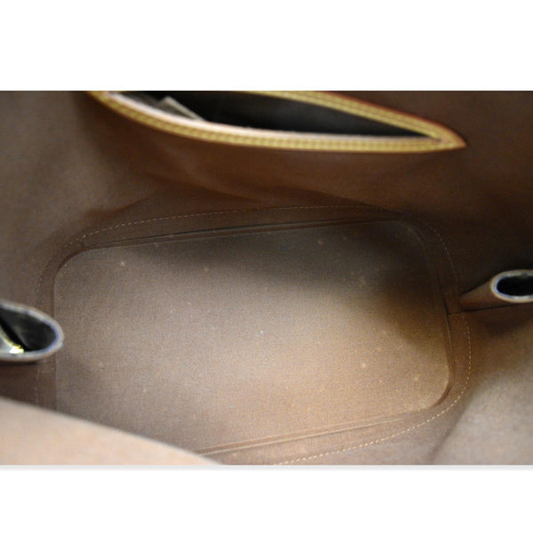 LOUIS VUITTON Alma Monogram Canvas Satchel Bag Brown