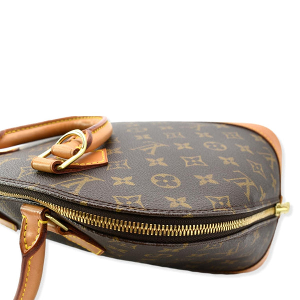 LOUIS VUITTON Alma Monogram Canvas Satchel Bag Brown