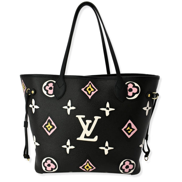 Louis Vuitton Neverfull MM Wild At Heart Monogram Giant Tote Bag Black