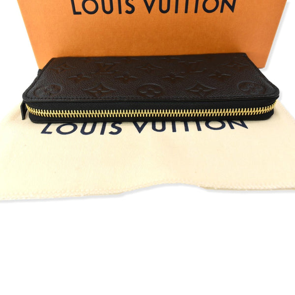 LOUIS VUITTON Clemence Empreinte Leather Wallet Black