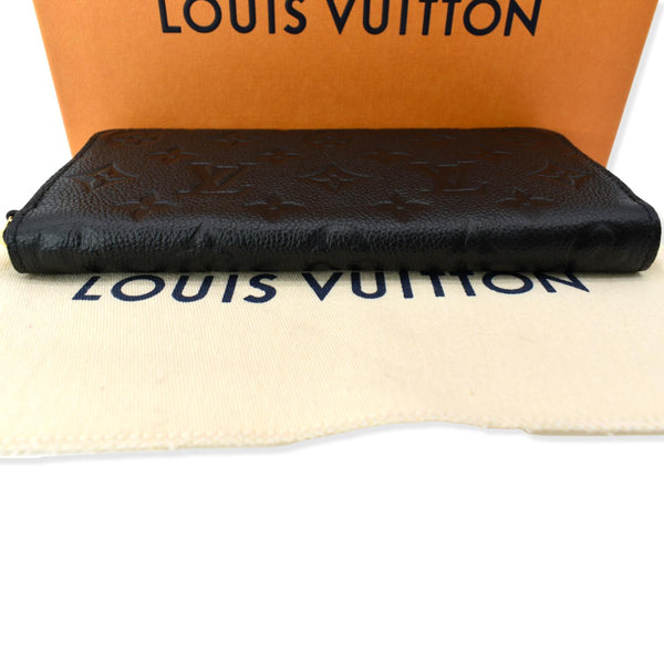 LOUIS VUITTON Clemence Empreinte Leather Wallet Black