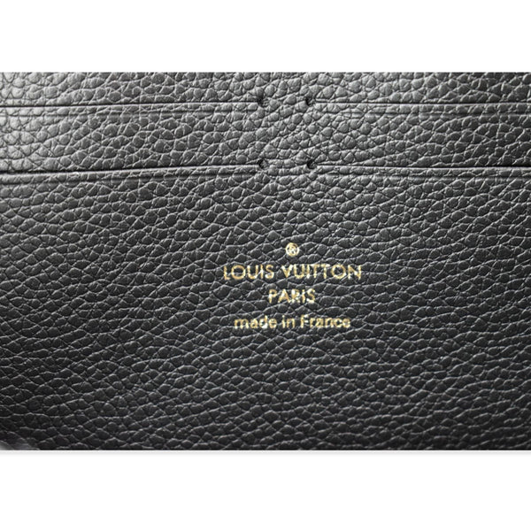 LOUIS VUITTON Clemence Empreinte Leather Wallet Black