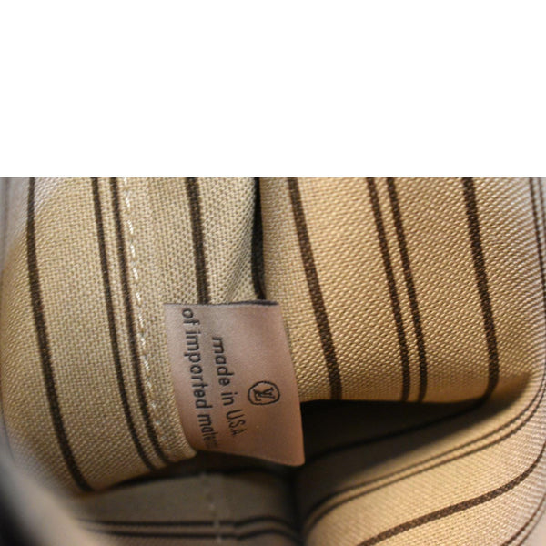 LOUIS VUITTON Neverfull Monogram Canvas Pochette Wristlet Pouch Brown