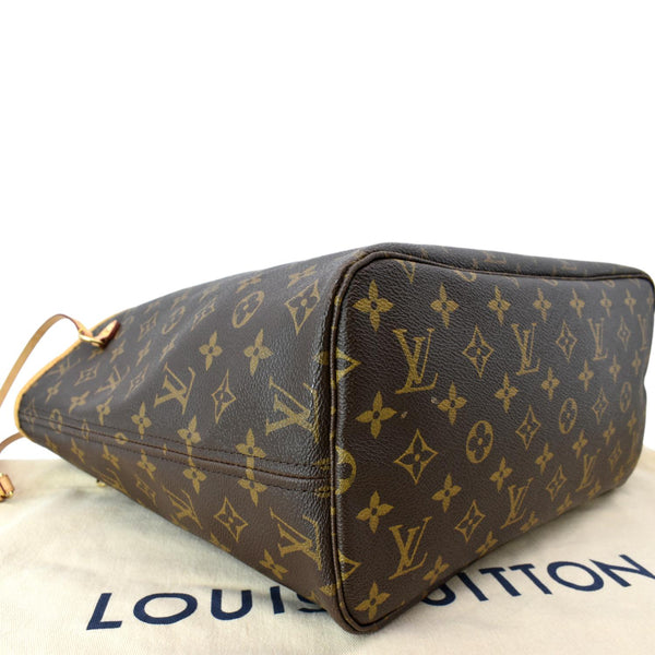 LOUIS VUITTON Neverfull MM Monogram Canvas Tote Bag Brown