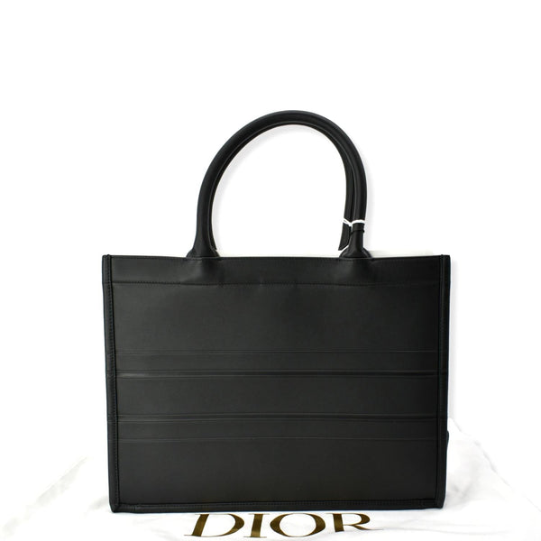 CHRISTIAN DIOR Medium Dior Book Calfskin Tote Bag Black