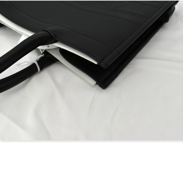 CHRISTIAN DIOR Medium Dior Book Calfskin Tote Bag Black