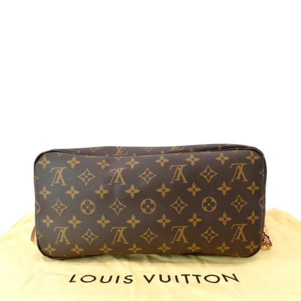 LOUIS VUITTON Neverfull MM Monogram Canvas Tote Bag Brown