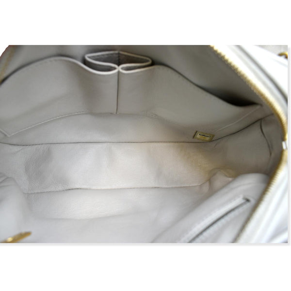 CHANEL Misia CC Lambskin Chain Camera Shoulder Bag White