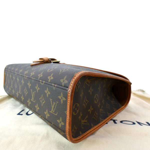 Louis Vuitton Beverly GM Monogram Canvas Briefcase Crossbody Bag Brown