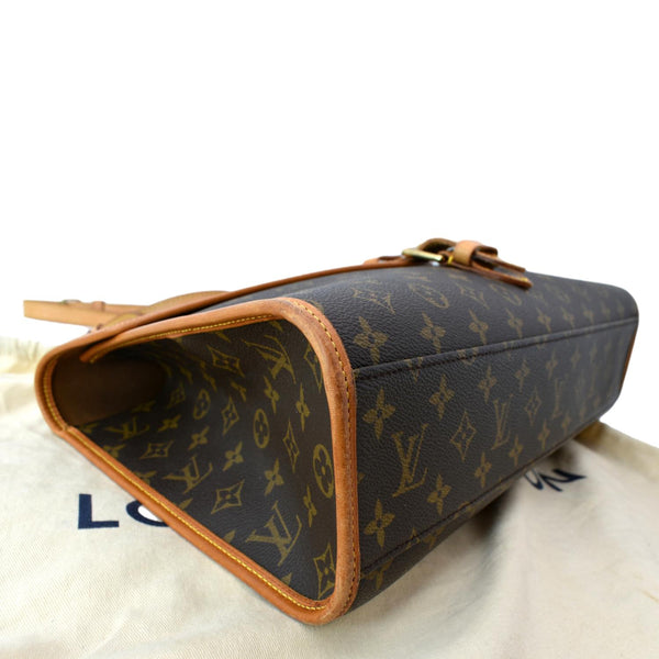 Louis Vuitton Beverly GM Monogram Canvas Briefcase Crossbody Bag Brown