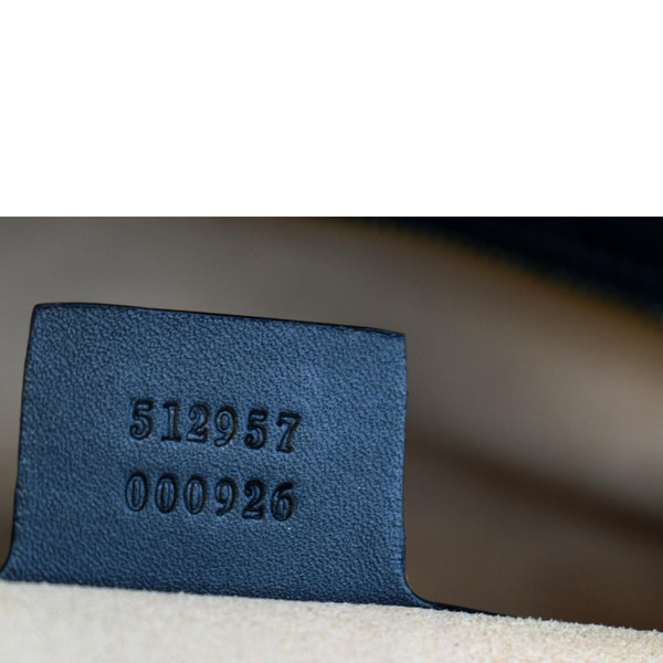 GUCCI Ophidia GG Suede Patent Web Top Handle Bag Black 512957