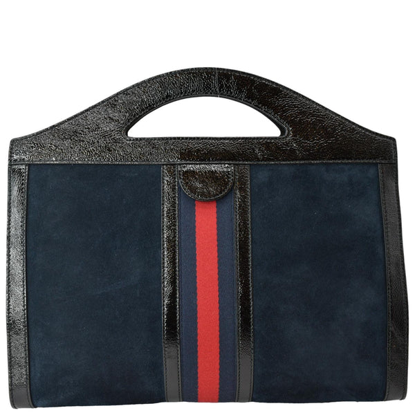 Gucci Ophidia GG Suede Patent Web Top Handle Bag-DDH