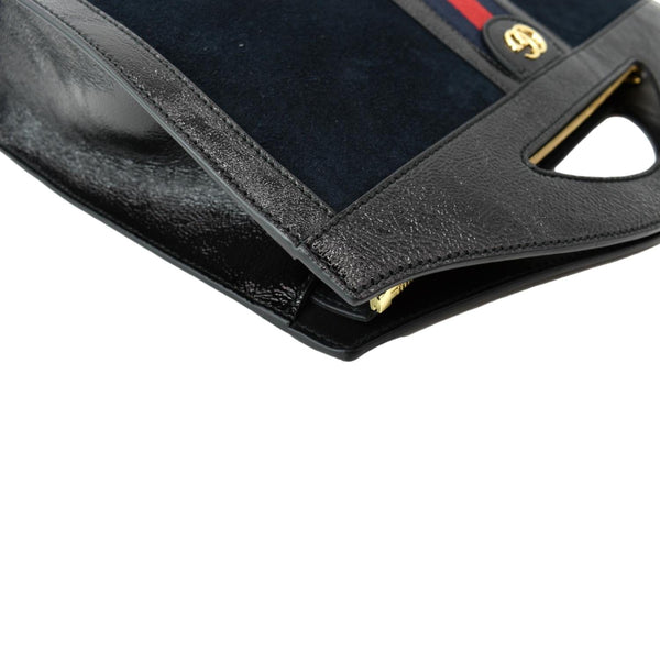 Gucci Ophidia GG Suede Patent Web Top Handle Bag-DDH