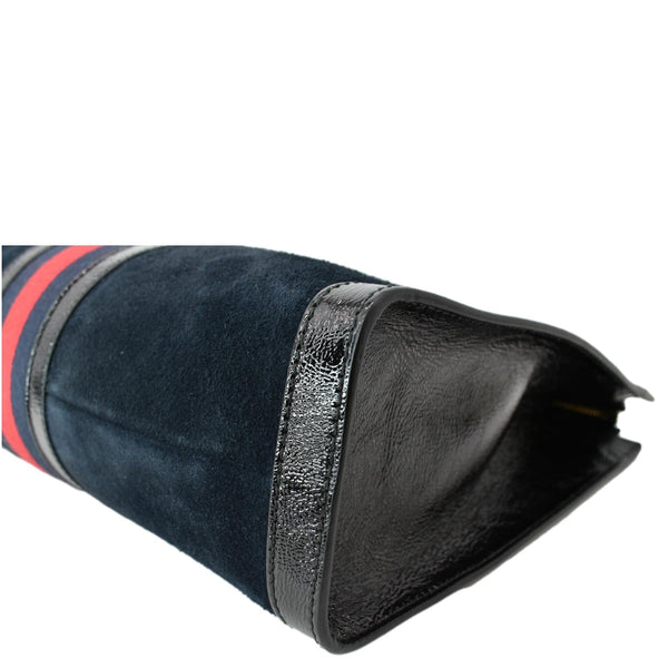 Gucci Ophidia GG Suede Patent Web Top Handle Bag-DDH