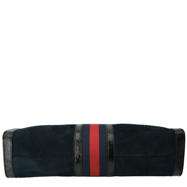 Gucci Ophidia GG Suede Patent Web Top Handle Bag-DDH