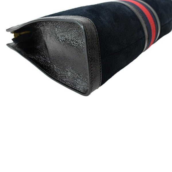 Gucci Ophidia GG Suede Patent Web Top Handle Bag-DDH