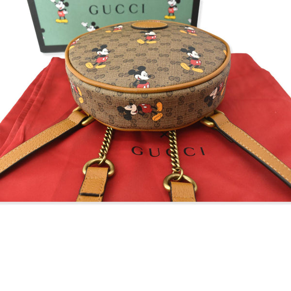 GUCCI Disney x Mini GG Supreme Round Backpack Bag Beige 603730