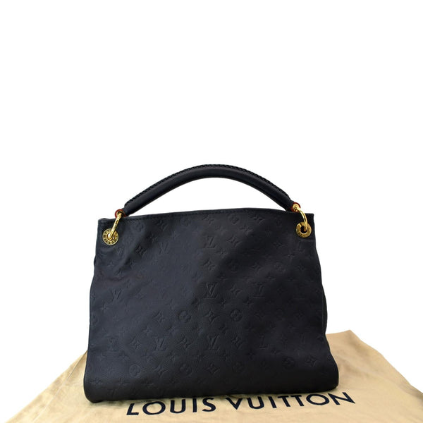 LOUIS VUITTON Artsy MM Empreinte Leather Shoulder Bag Navy Blue