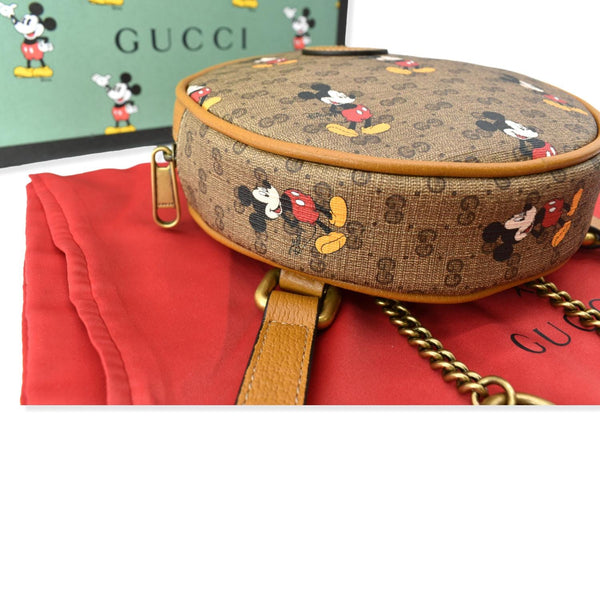 GUCCI Disney x Mini GG Supreme Round Backpack Bag Beige 603730