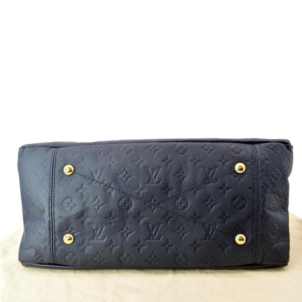 LOUIS VUITTON Artsy MM Empreinte Leather Shoulder Bag Navy Blue