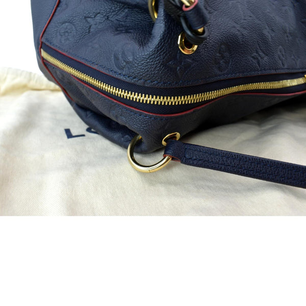 LOUIS VUITTON Ponthieu MM Monogram Empreinte Leather Shoulder Bag Navy Blue