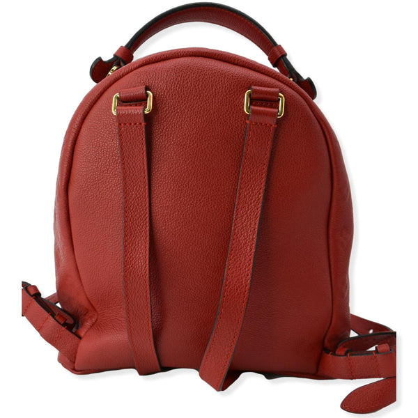LOUIS VUITTON Sorbonne Monogram Empreinte Leather Backpack Red