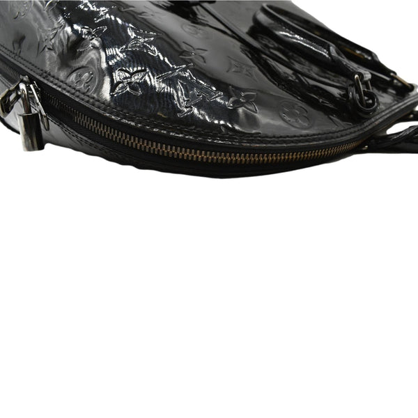 LOUIS VUITTON Alma GM Monogram Vernis Leather Satchel Bag Black