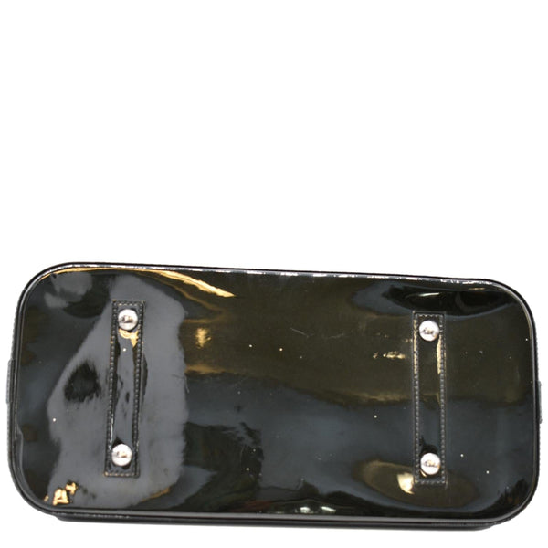 LOUIS VUITTON Alma GM Monogram Vernis Leather Satchel Bag Black